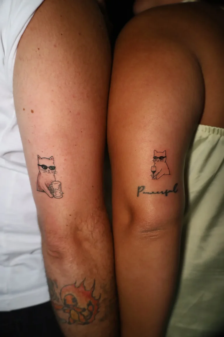 Complementary matching tattoo designs created in Bangkok